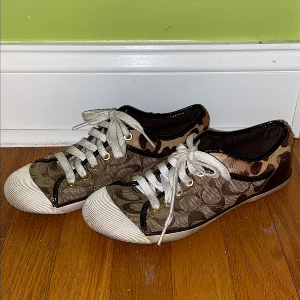 Coach cheetah print sneakers